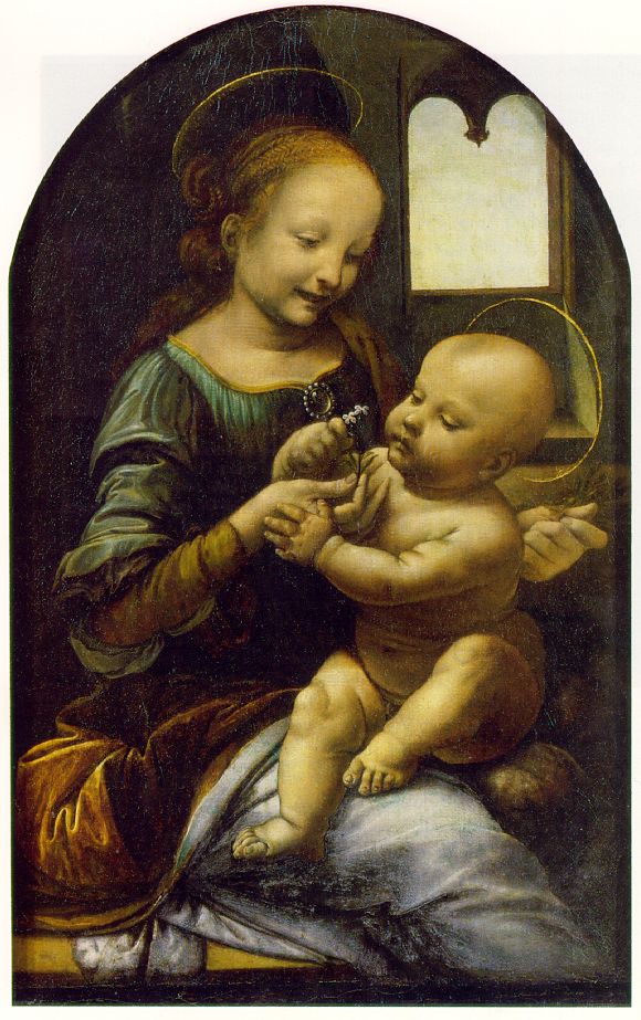 Benois Madonna by Leonardo da Vinci, oil on panel, c. 1478-1480, Hermitage Museum, St Petersburg