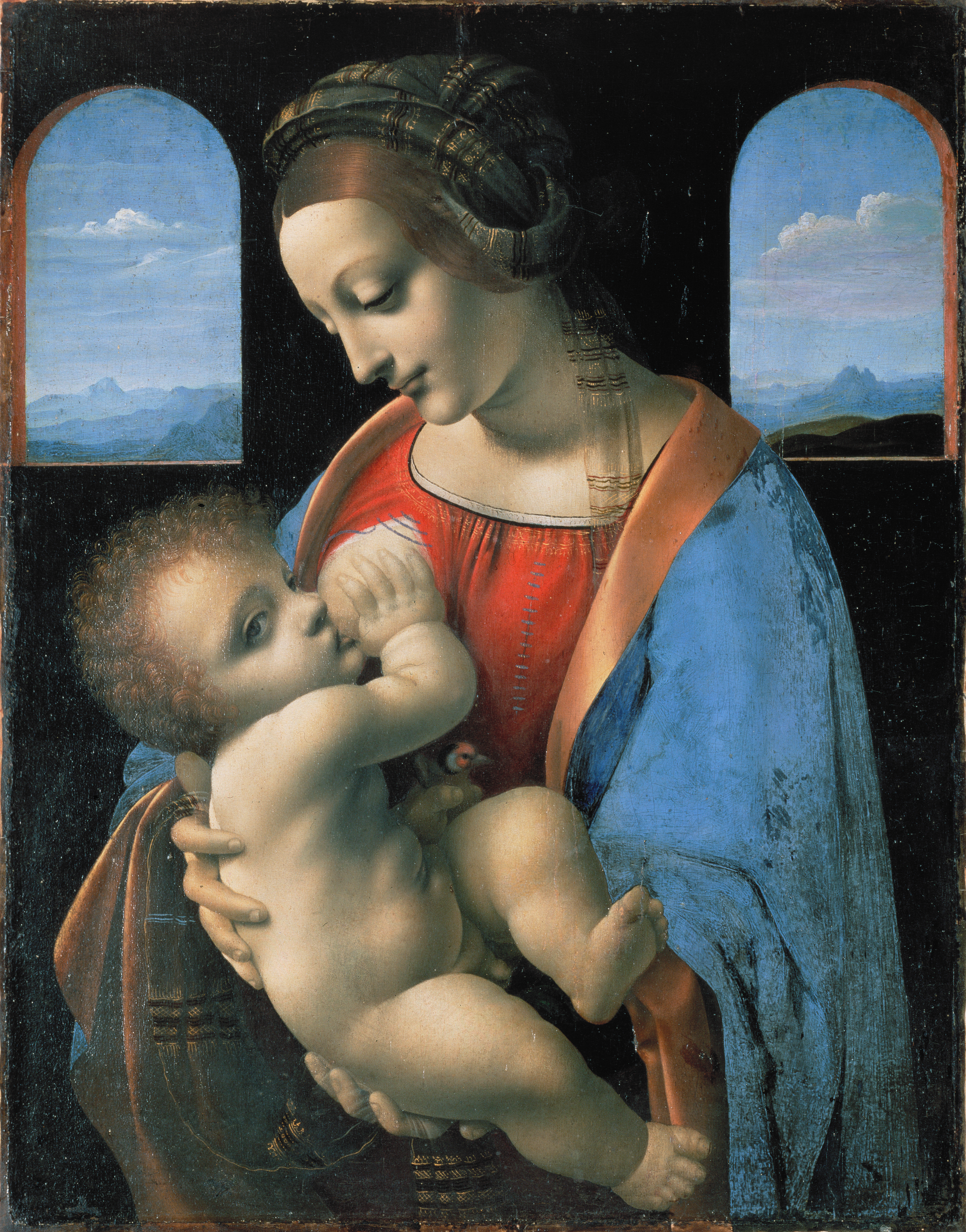 Madonna Litta attributed to Leonardo da Vinci, tempera on canvas, c. 1490-1491, Hermitage Museum, St Petersburg