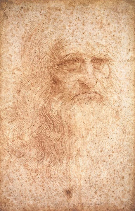 Red-chalk portrait traditionally identified as Leonardo